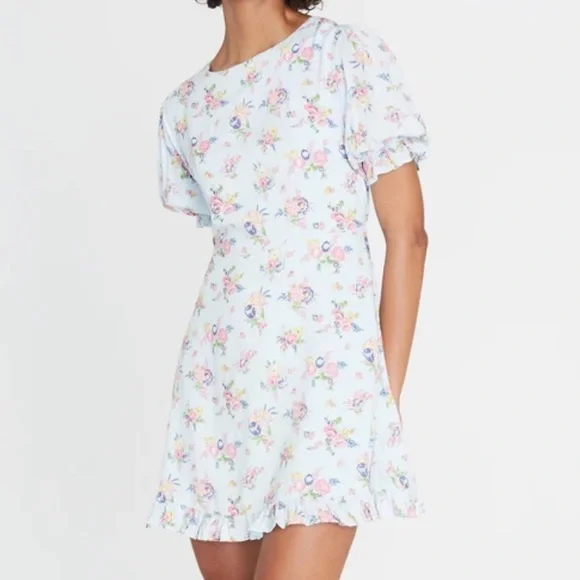 embroidered shimmer mini dress Ladivine 9245 Elegant Embellished Tulle A-line Mini Dress Blush / L
